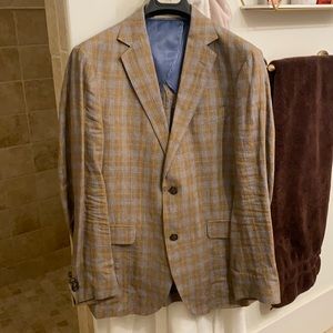 Strong suit linen unstructured blazer